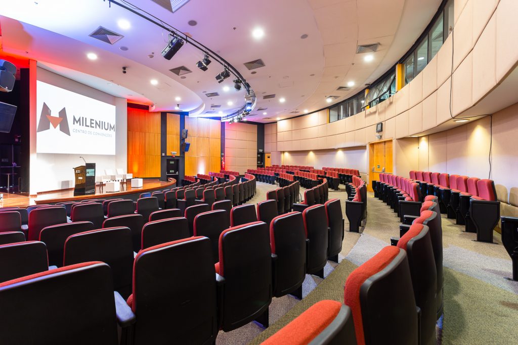 Auditório do Millenium Centro de Convenções em São Paulo, local dos Dias 2 e 3 do congresso